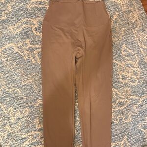 Neutral Taupe High-Waist Leggings